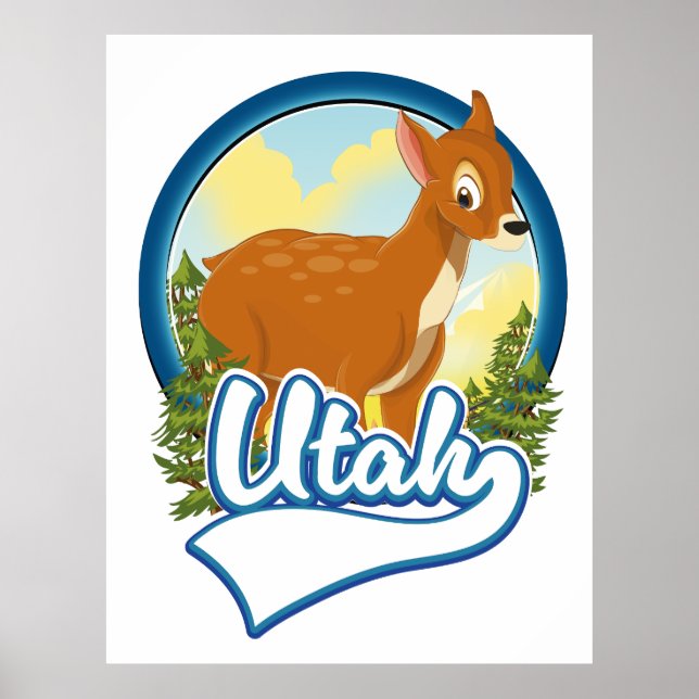Utah Deer Travel logotyp Poster (Framsidan)