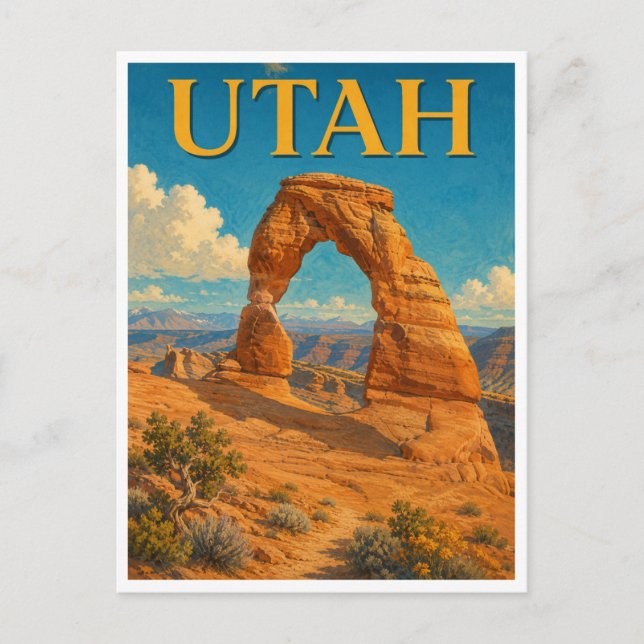 Utah Delicate Arch GeoSaga Vykort (Framsida)