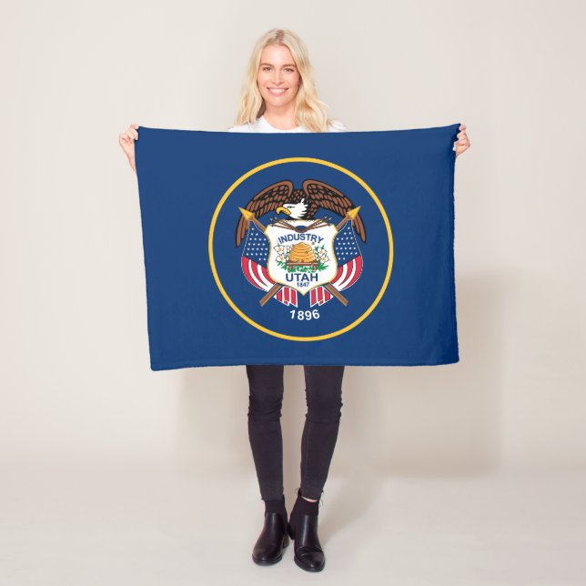 Utah delstatsflagga fleecefilt (På plats)