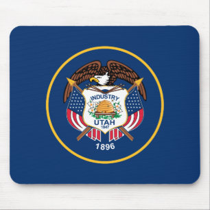 Utah delstatsflagga musmatta
