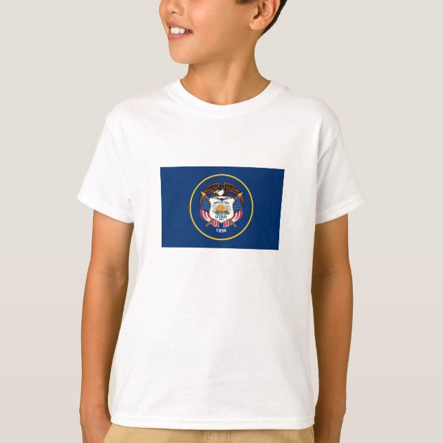 Utah delstatsflagga t shirt (Framsida)