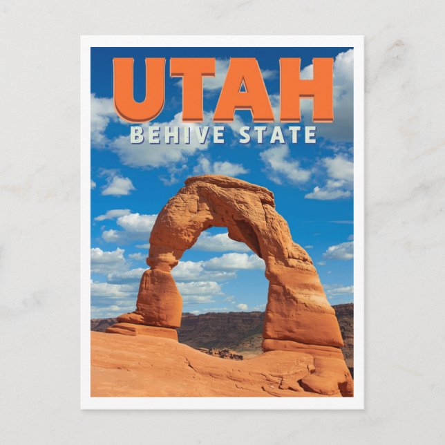 Utah Desert Arch Vintage Vykort (Framsida)