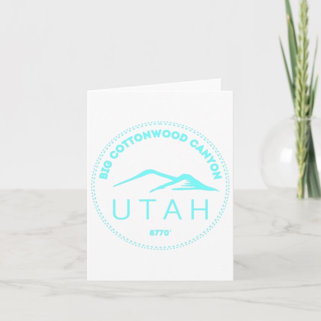 Utah Elevated Mountain - Retro Kort (Framsida)