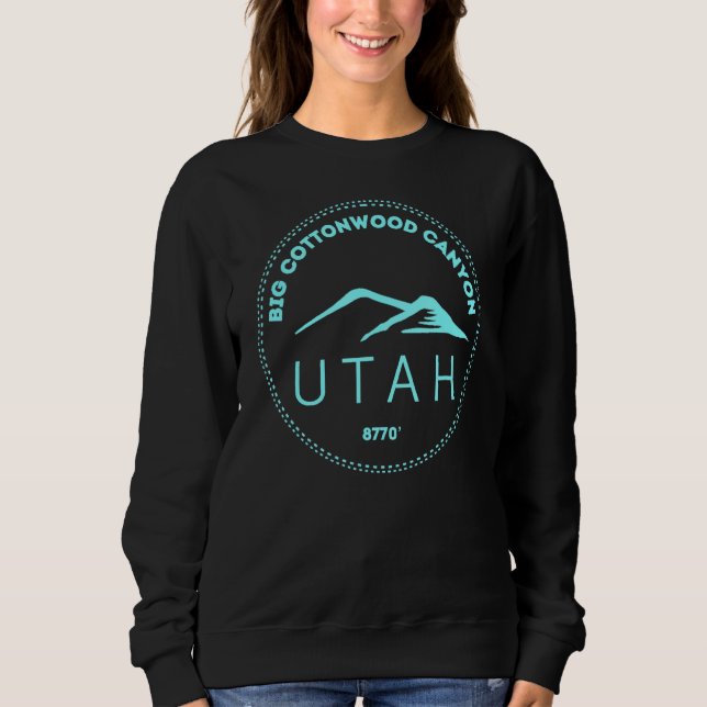 Utah Elevated Mountain Retro T Shirt (Framsida)
