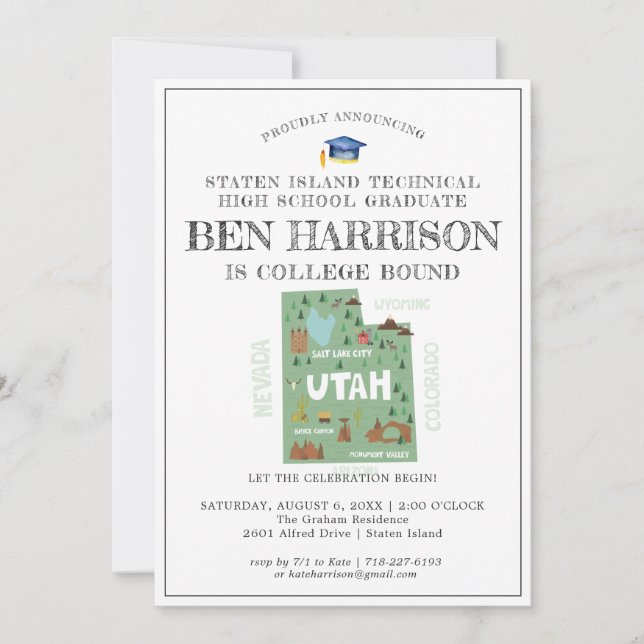 Utah | Examenstårtfest för universitetsstudier (Framsida)