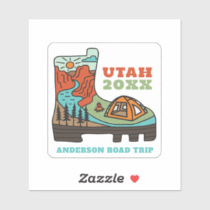 Utah familjesemester, road trip, camping med husbi klistermärken
