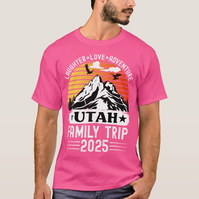Utah Family Resa 2025 Mountain Camping Äventyr T T Shirt (Framsida)