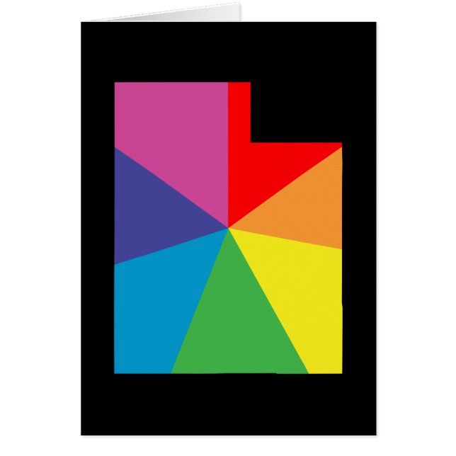utah färg burst hälsningskort (Framsidan)