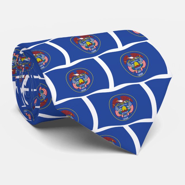 Utah Flagg Slips \n blev till Utah Flag Tie på sve (Rullad)