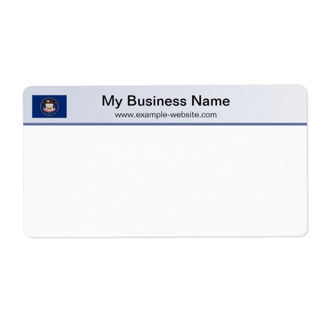 Utah Flagga Header Shipping Label Fraktsedel (Framsidan)