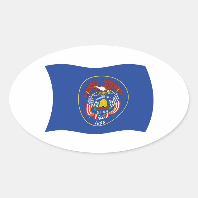 Utah Flagga Klistermärke (Framsida)