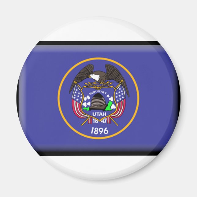 Utah Flagga Magnet (Framsidan)