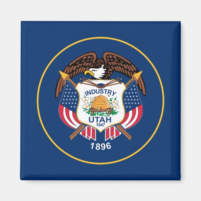Utah flagga magnet (Framsidan)