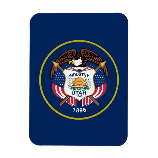 Utah flagga magnet (Vertikal)