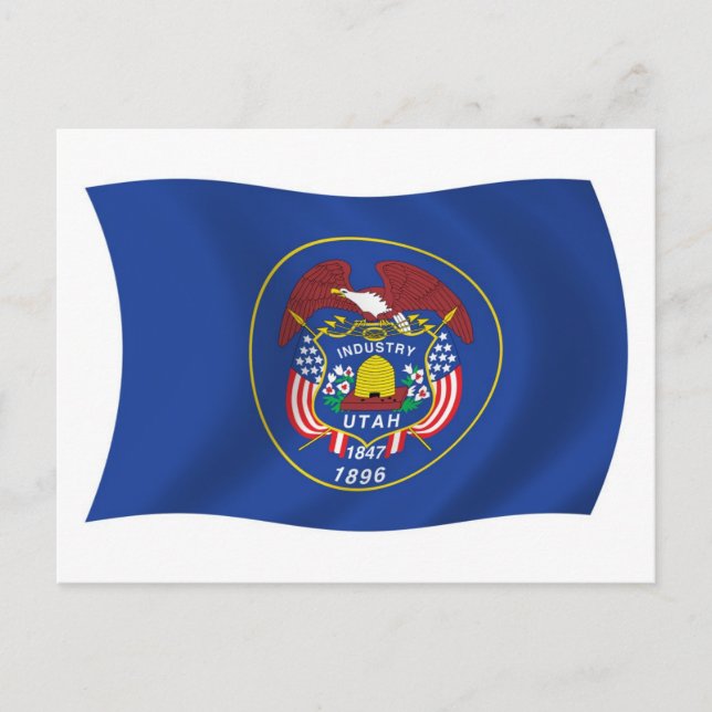 Utah Flagga vykort (Framsida)