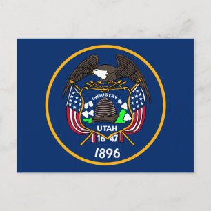 Utah Flagga Vykort