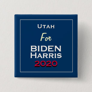 Utah for BIDEN HARRIS 2020 Square Knapp