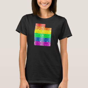 Utah Gay State Pride Rainbow Flagga Gay Lesbisk T Shirt