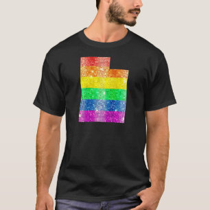 Utah Gay State Pride Rainbow Flagga Gay Lesbisk T Shirt