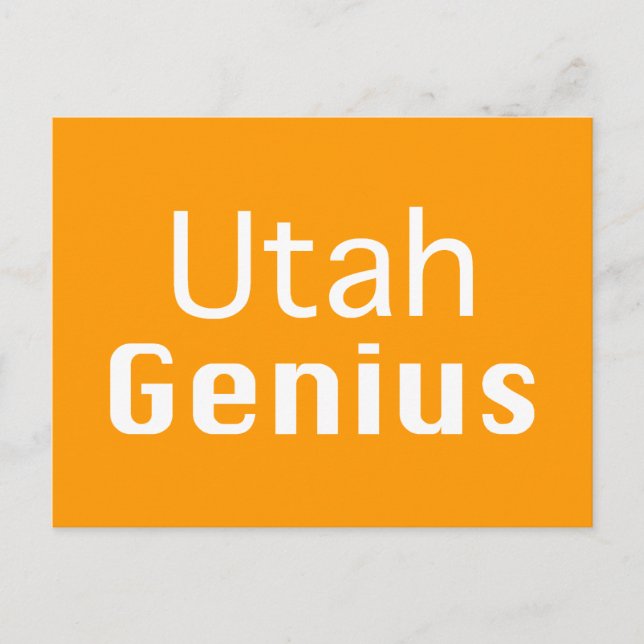 Utah Genius Gifts Vykort (Framsida)