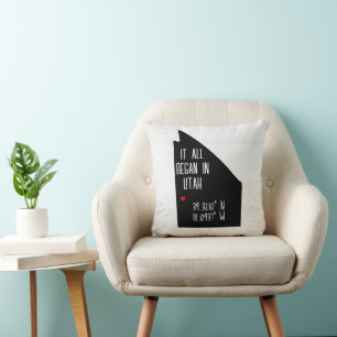 Utah GPS-koordinater med hjärtat Kudde