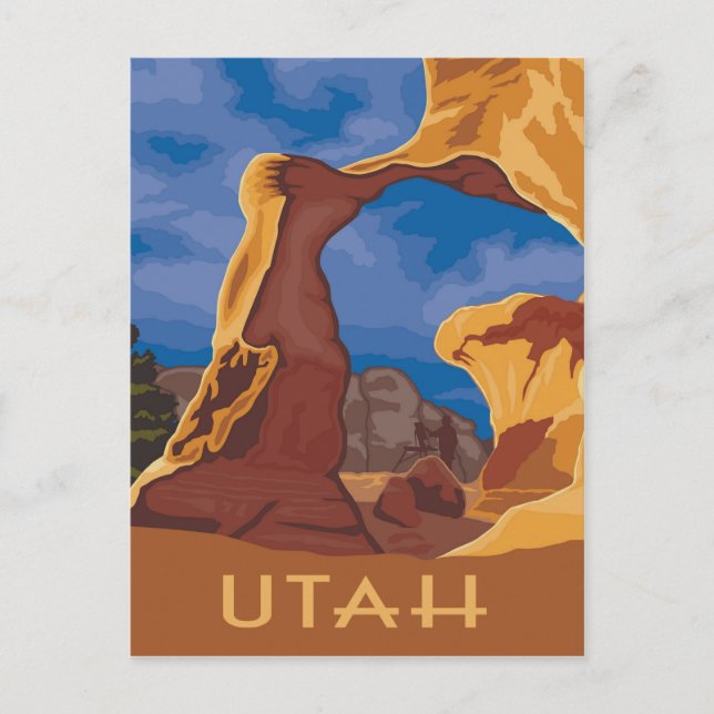 Utah Grand Staircase vintage stil Vykort (Framsida)