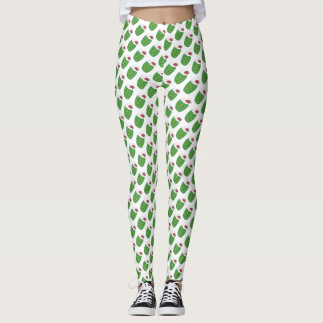 UTAH Grönt Gelatin Dessert Parfait Strawberry Food Leggings (Framsida)