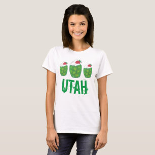 UTAH Grönt Gelatin Dessert Parfait Strawberry Food T-shirt