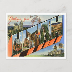 Utah Hälsning från USA Stater Vykort