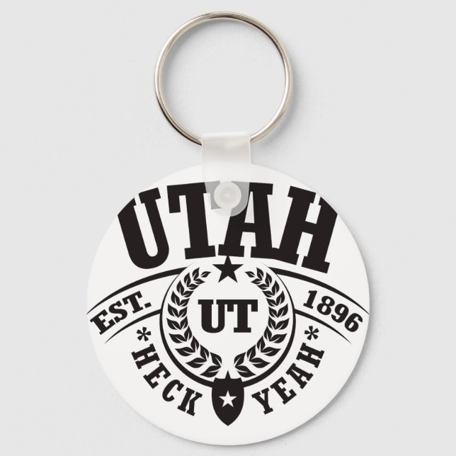 Utah, Heck Ja, Est. 1896 Nyckelring (Framsida)