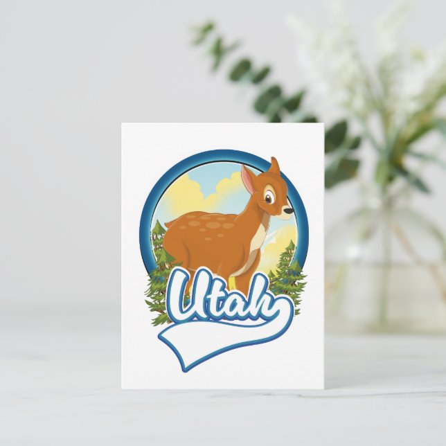 Utah Hjort Travel logotyp Helg Vykort (Stående Fram)