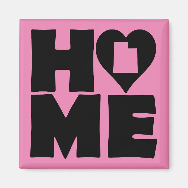 Utah Home Heart State Fridge Magnet (Framsidan)
