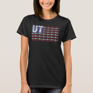 Utah Home State men American Flagga Patriotic Golf T Shirt