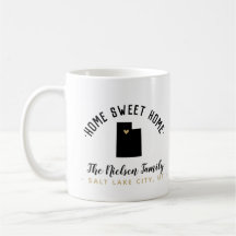 Utah Home Sweet Home Family Monogram Mugg