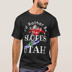Utah-ID:t är att vänta på Slopes Funny Skiing T Shirt