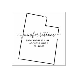 Utah karta Family returadress Stämpel