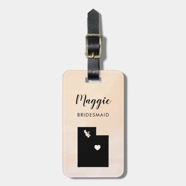 Utah Kartong Bagage Tag, Bröllopsfest Välkommen Bagagebricka (Vertikal Framsida)