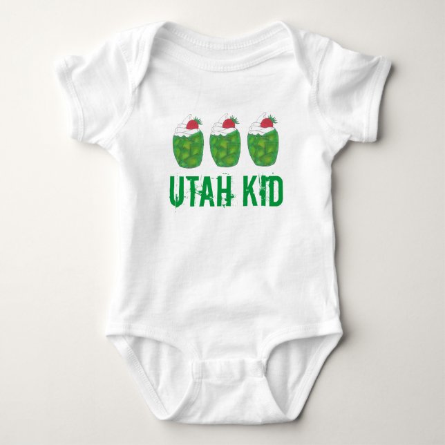 UTAH KID Grönt Gelatin Dessert Parfait Foodie Food Tee (Framsida)