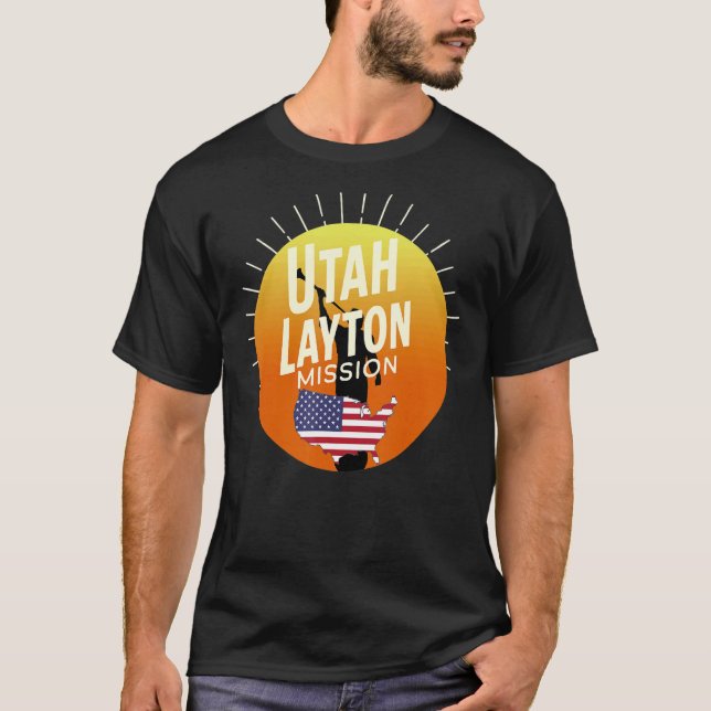 Utah Layton Mormon LDS Uppdrag missionär CTR T Shirt (Framsida)