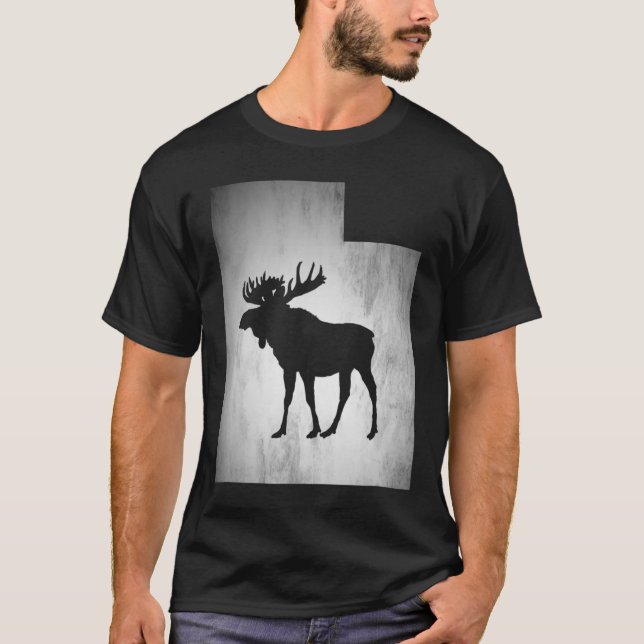 Utah Moose Hunting T Shirt (Framsida)