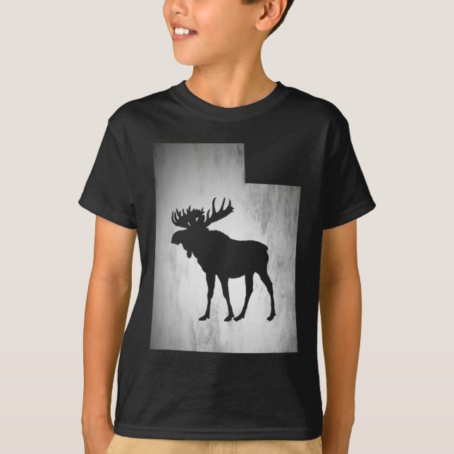 Utah Moose Hunting T Shirt (Framsida)