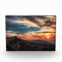 Utah Mountain Himlar Sunset