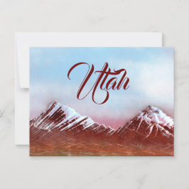 Utah Mountain Range Vykort