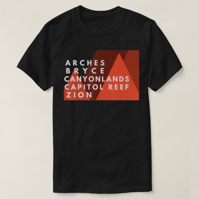 Utah National Parker Utah är femtiofem Souvenir NP T Shirt (Design framsida)