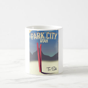 Utah park city skid resaaffisch kaffemugg