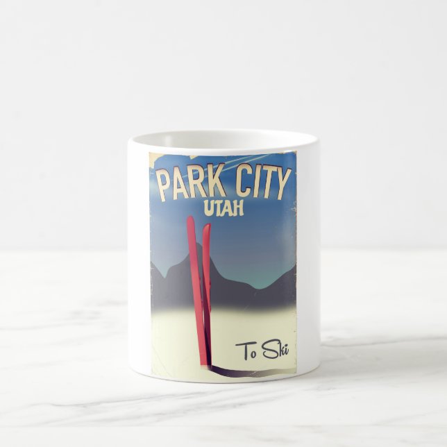 Utah park city skid resaaffisch kaffemugg (Center)