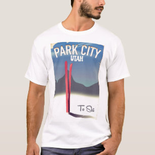 Utah Park City skidar reser affischen T Shirt