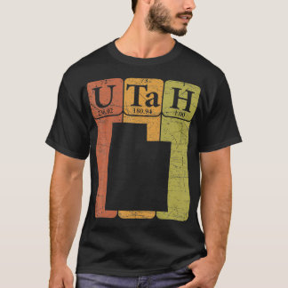 Utah Periodic Bord Inslag State Utah Karta Ret T Shirt