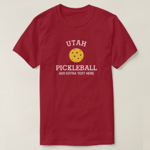 Utah Pickleball Add Klubb, Partner Namn Anpassning T Shirt