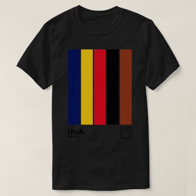 Utah-Pridet Original Flagga Aesthetic Färg Design T Shirt (Design framsida)